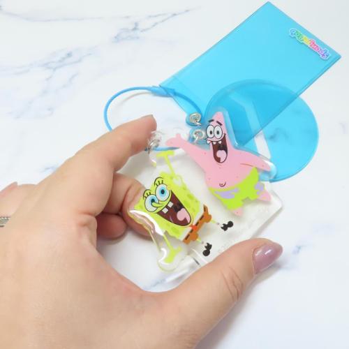 スポンジボブ カードケース チェキ収納&バッジホルダー BL キャラクター グッズ メール便可