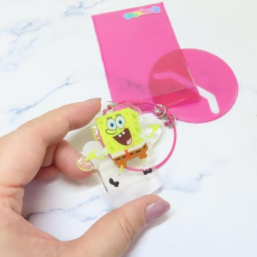 スポンジボブ カードケース チェキ収納＆バッジホルダー PK キャラクター グッズ メール便可