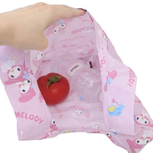 マイメロディ ショッピングバッグ ポーチ付きエコバッグ ソリッドマイメロ サンリオ キャラクター グッズ