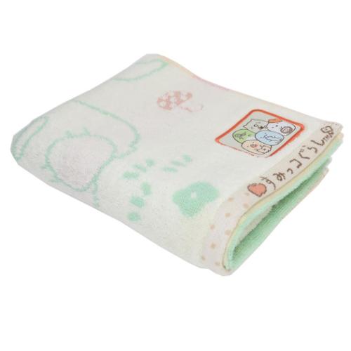 すみっコぐらし フェイスタオル 無撚糸パイルジャガードロングタオル ワクワクピクニック サンエックス キャラクター グッズ メール便可