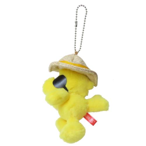 スヌーピー マスコット ミニぬいぐるみボールチェーン ウッドストック 麦わら帽子 ピーナッツ キャラクター グッズ