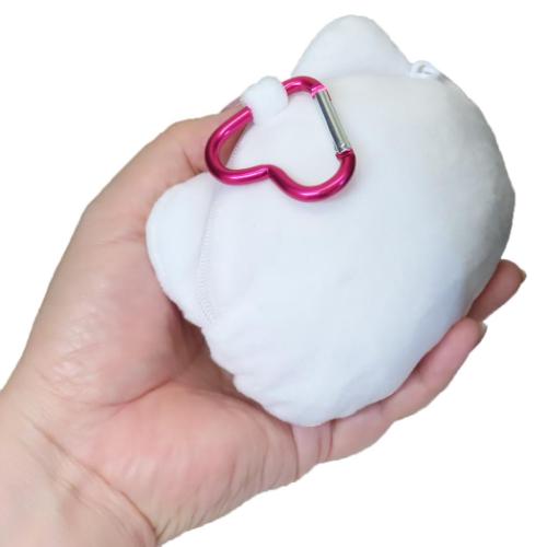 ハローキティ ミニポーチ カラビナ付きぬいぐるみファスナーマスコット ヒョウ柄 サンリオ キャラクター グッズ