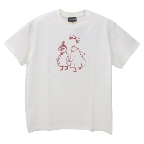 ムーミン Tシャツ オーガニックT-SHIRTS リトルミイ&ニンニ Mサイズ 北欧 キャラクター グッズ メール便可