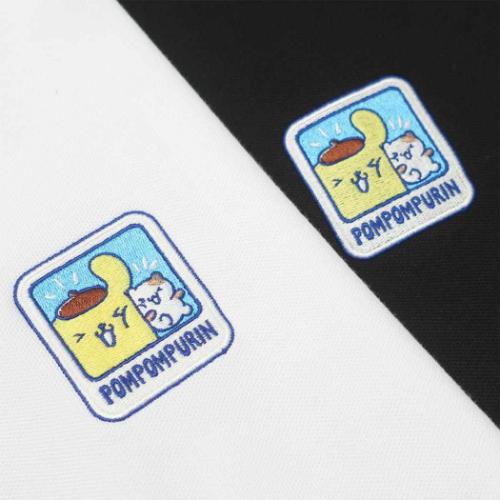 ポムポムプリン トップス ポロシャツ 個性際立つポムポムプリン ホワイト Lサイズ サンリオ キャラクター グッズ メール便可