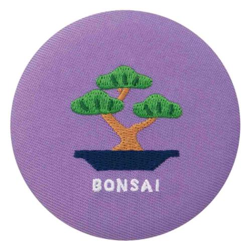 おみやげニッポン 手鏡 刺繍ミラー 盆栽 かわいい グッズ メール便可