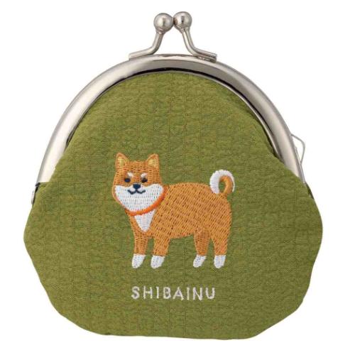 おみやげニッポン がま口 刺繍ガマグチ 柴犬 いぬ かわいい グッズ メール便可