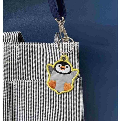 キーリング 海のリフレクター刺繍キーリング ペンギン かわいい グッズ メール便可
