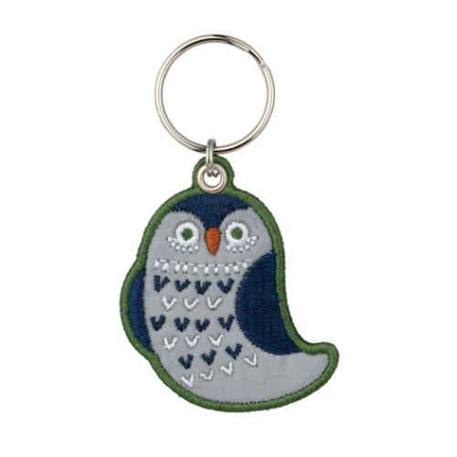 fikalycka キーリング リフレクター刺繍キーリング OWL かわいい グッズ メール便可