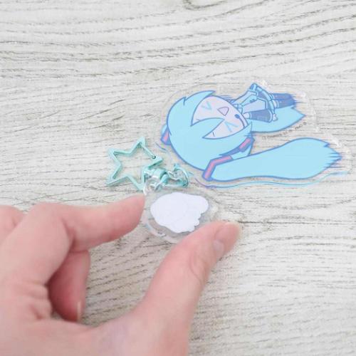 初音ミクxシナモロール キーリング アクリルキーホルダー 疾走 キャラクター グッズ メール便可