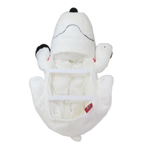 スヌーピー ボックスティッシュケース 這い型ティッシュカバー 黒 ピーナッツ キャラクター グッズ