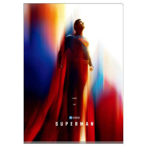 SUPERMAN スーパーマン ポケットファイル Wポケットクリアファイル A4 DCコミック 映画キャラクター グッズ メール便可