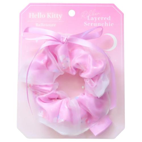 ハローキティ ヘアアクセ リボンレイヤードシュシュ バレエコア サンリオ キャラクター グッズ メール便可