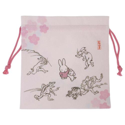 ミッフィー 巾着袋 巾着M miffyx鳥獣戯画 A ディックブルーナ 絵本キャラクター グッズ メール便可