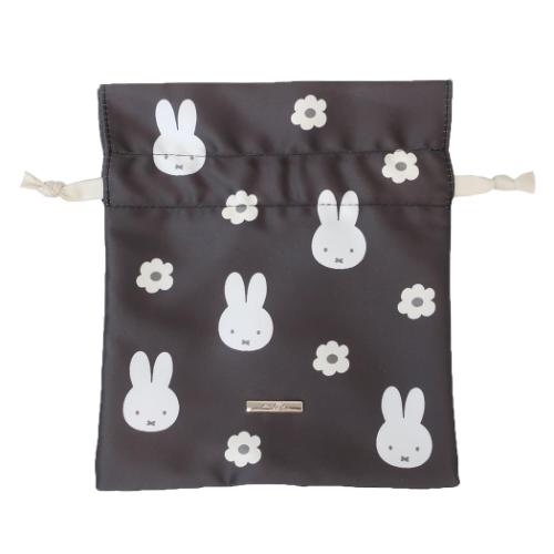 ミッフィー 巾着袋 きんちゃくポーチ モノクロシリーズ ディックブルーナ 絵本キャラクター グッズ メール便可