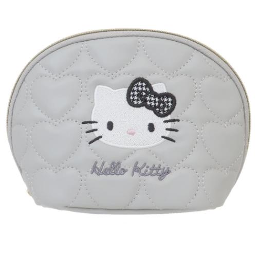 ハローキティ コスメポーチ ラウンドポーチ モノトーン サンリオ キャラクター グッズ