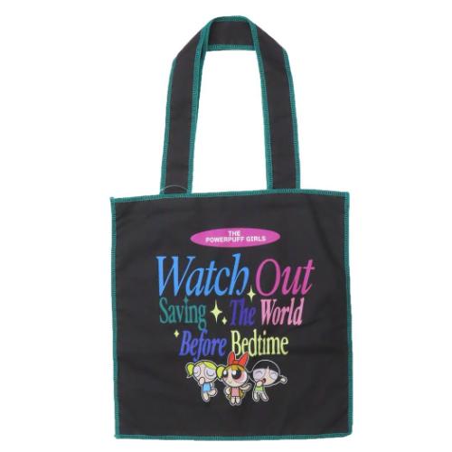 パワーパフガールズ トートバッグ フラットトートバッグ BK キャラクター グッズ メール便可