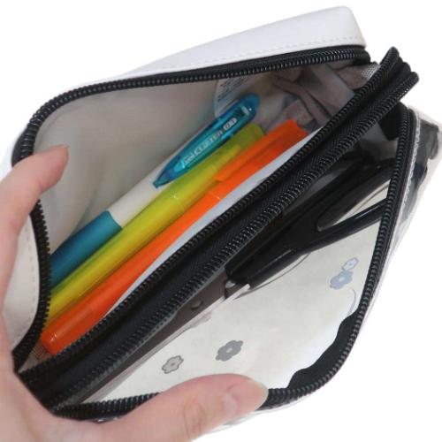 ブラノワール blanoir ペンポーチ ツインファスナーペンケース ひらひらデイジー かわいい グッズ