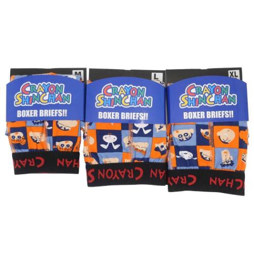 クレヨンしんちゃん 男性用下着 ボクサーブリーフ ブロック アニメキャラクター グッズ メール便可