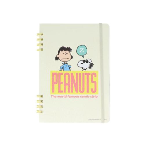 スヌーピー リングノート WリングノートB6 コミカルシーンズ アイボリー ピーナッツ キャラクター グッズ メール便可