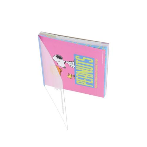スヌーピー メモ帳 スクエアメモ コミカルシーンズ ピンク ピーナッツ キャラクター グッズ メール便可