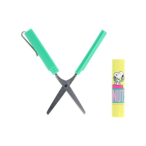 スヌーピー コンパクトシザー スティッキールはさみ コミカルシーンズ イエロー ピーナッツ キャラクター グッズ メール便可