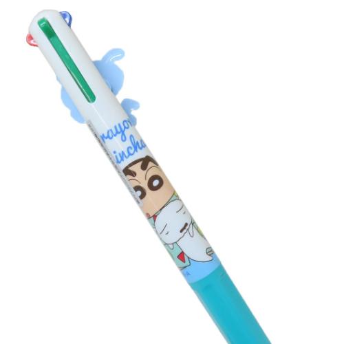 クレヨンしんちゃん ボールペン マスコット付き4色ボールペン シロ アニメキャラクター グッズ メール便可