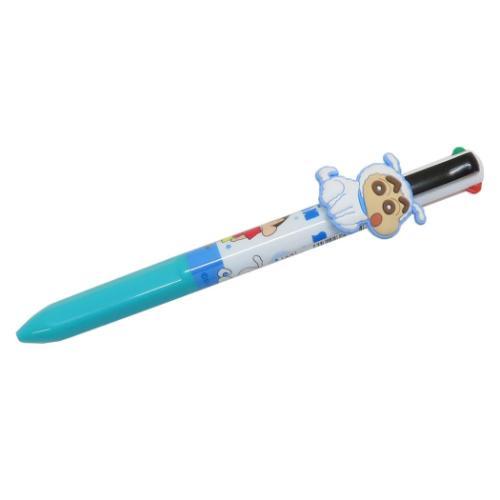 クレヨンしんちゃん ボールペン マスコット付き4色ボールペン シロしんちゃん アニメキャラクター グッズ メール便可