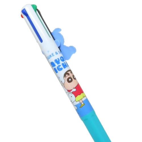 クレヨンしんちゃん ボールペン マスコット付き4色ボールペン シロしんちゃん アニメキャラクター グッズ メール便可