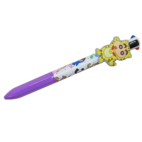 クレヨンしんちゃん ボールペン マスコット付き4色ボールペン ネコしんちゃん アニメキャラクター グッズ メール便可