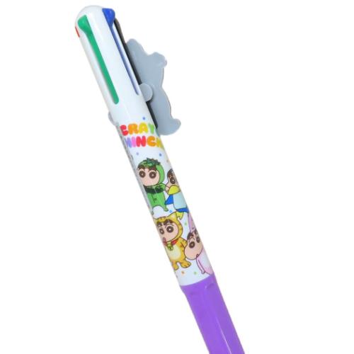 クレヨンしんちゃん ボールペン マスコット付き4色ボールペン ネコしんちゃん アニメキャラクター グッズ メール便可