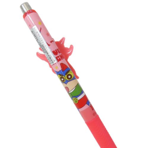 クレヨンしんちゃん カラーペン マスコット付きゲルペン アクション仮面しんちゃん レッド アニメキャラクター グッズ メール便可
