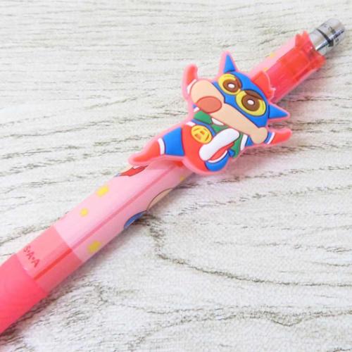 クレヨンしんちゃん カラーペン マスコット付きゲルペン アクション仮面しんちゃん レッド アニメキャラクター グッズ メール便可