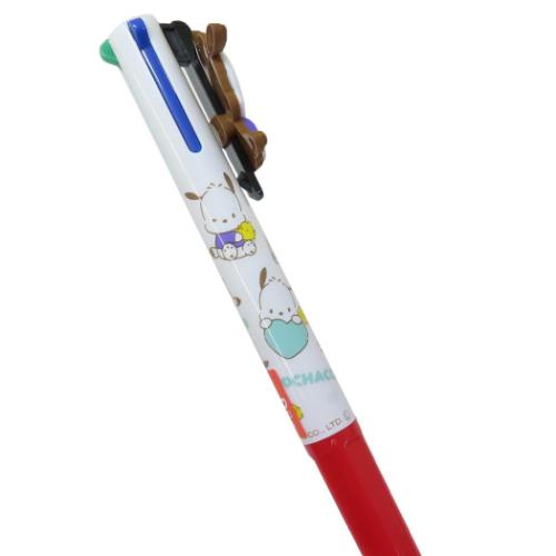 ポチャッコ ボールペン マスコット付き4色ボールペン 仲良しポチャッコ サンリオ キャラクター グッズ メール便可