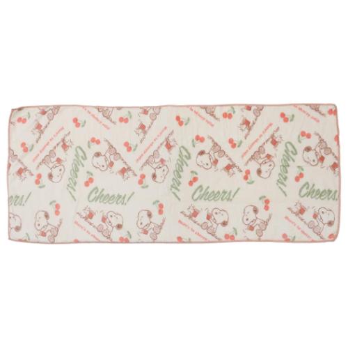 スヌーピー 速乾フェイスタオル クイックドライビッグフェイスタオル チェリーコーラ ピーナッツ キャラクター グッズ