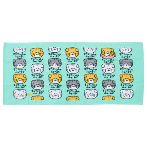 おえかきさん フェイスタオル プリントロングタオル すこてぃっしゅふぉーるどさん 面白雑貨 グッズ メール便可