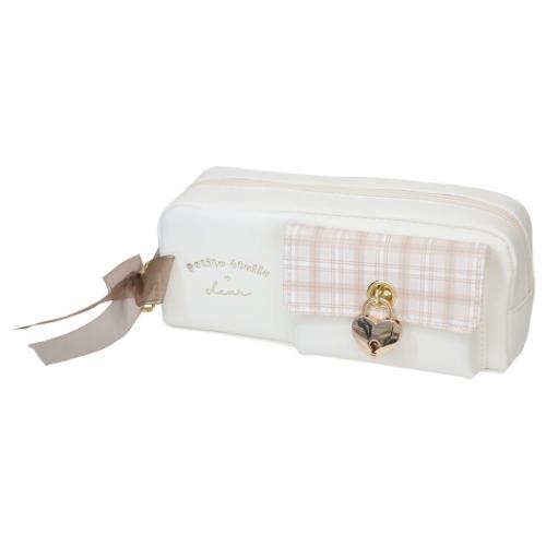 ペンケース シークレットポケットペンポーチ プチエトワールディア アイボリー かわいい 大容量 グッズ