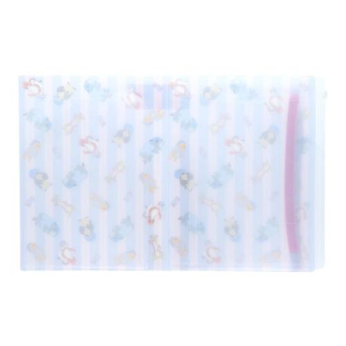 くまのプーさん ポケットファイル ゴムバンド付クリアファイル5P＋Ｆ A4 パジャマ ディズニー キャラクター グッズ