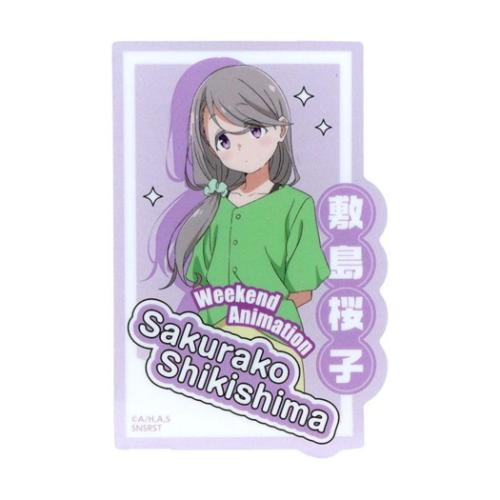 mono ダイカットシール クリアステッカー 敷島桜子 アニメキャラクター グッズ メール便可