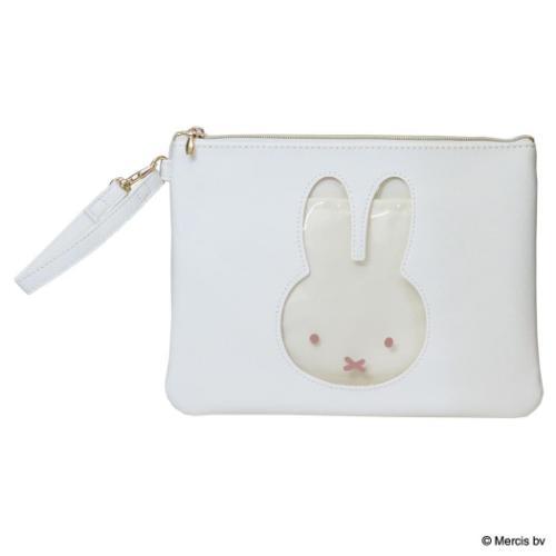 ミッフィー 平ポーチ ハンドル付フラットポーチ MIFFY PEEK ディックブルーナ 絵本キャラクター グッズ メール便可