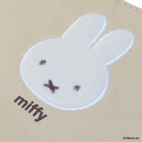 ミッフィー 平ポーチ ミニフラットポーチ BRUNA FLUFFY APPLIQUE ディックブルーナ 絵本キャラクター グッズ メール便可