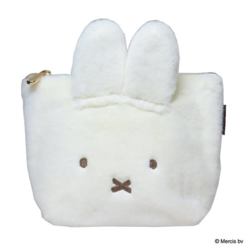 ミッフィー ミニポーチ 台形ポーチ BRUNA FACE FUR ディックブルーナ 絵本キャラクター グッズ メール便可