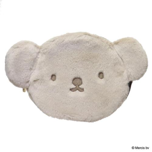 ミッフィー ミニポーチ ダイカットポーチ BRUNA FACE FUR ブラウン ディックブルーナ 絵本キャラクター グッズ メール便可