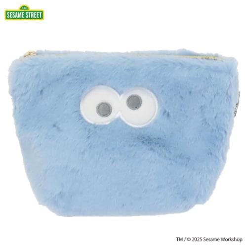 セサミストリート コスメポーチ 台形ポーチ SESAME STREET FACE FUR クッキーモンスター キャラクター グッズ