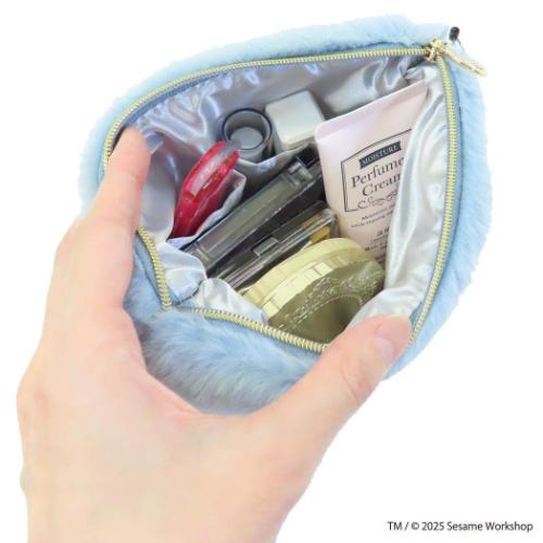 セサミストリート コスメポーチ 台形ポーチ SESAME STREET FACE FUR クッキーモンスター キャラクター グッズ