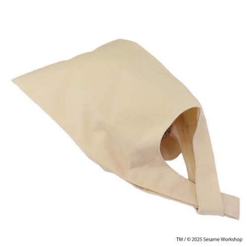 セサミストリート エコバッグ ショッピングバッグ SESAME STREET EMBROIDERY ベージュ キャラクター グッズ メール便可