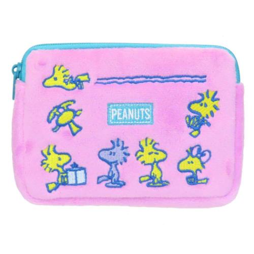 スヌーピー ミニポーチ ミニティッシュポーチ付きパスケース2 ウッド&フレンズ ピーナッツ キャラクター グッズ メール便可