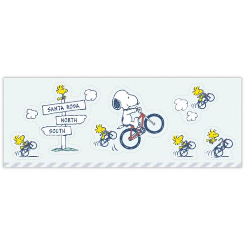 スヌーピー 手紙セット レターセット SNHJ自転車 ブルー ピーナッツ キャラクター グッズ メール便可