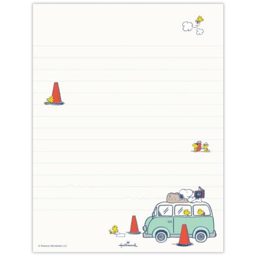 スヌーピー 手紙セット レターセット SNHJ車 ピンク ピーナッツ キャラクター グッズ メール便可