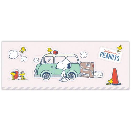 スヌーピー 手紙セット レターセット SNHJ車 ピンク ピーナッツ キャラクター グッズ メール便可