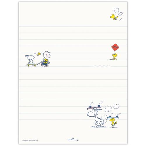 スヌーピー 手紙セット レターセット SNHJスケボー イエロー ピーナッツ キャラクター グッズ メール便可